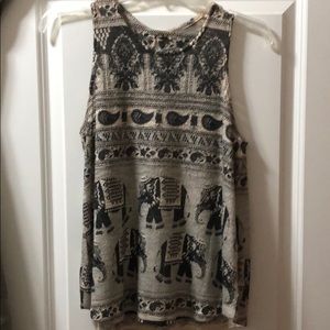 Boho style pattern tank top